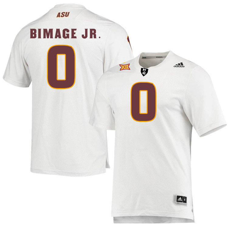 #0 Rodney Bimage Jr. Arizona State Sun Devils College Football Jerseys Stitched-White